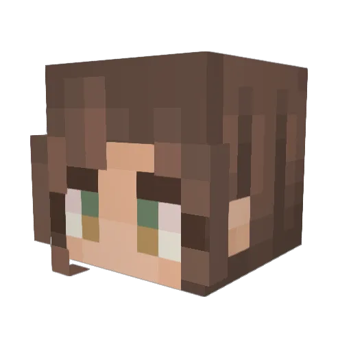 parmiduh Minecraft avatar head, 3D render