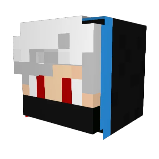 parrishbjj Minecraft avatar head, 3D render
