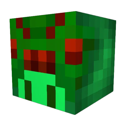 parrotscorpion Minecraft avatar head, 3D render