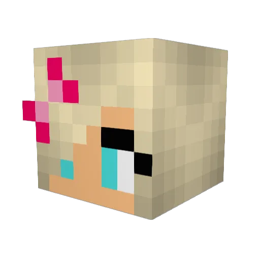 parsadotsh Minecraft avatar head, 3D render