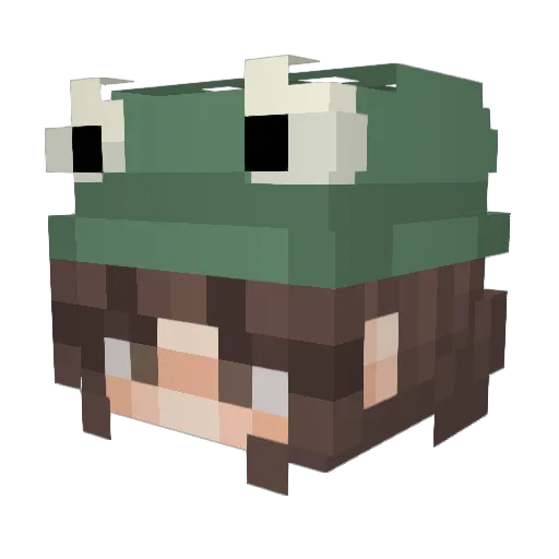 parsleyfrog Minecraft avatar head, 3D render