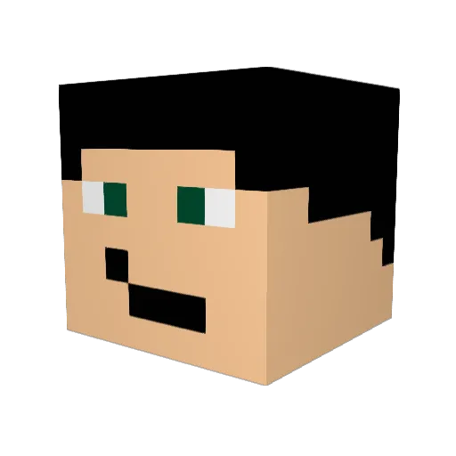parsonric Minecraft avatar head, 3D render