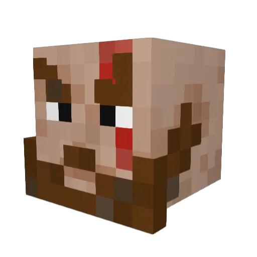 party1rockin Minecraft avatar head, 3D render