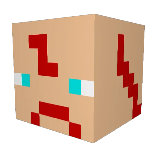 partyboy8000 Minecraft avatar head, 3D render