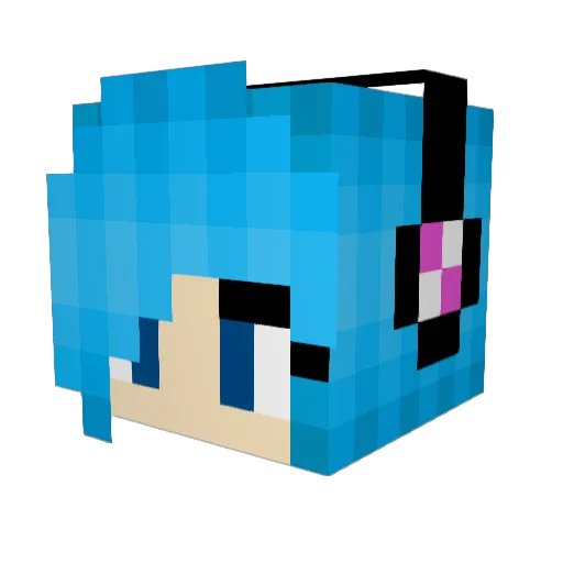 partyinvite Minecraft avatar head, 3D render