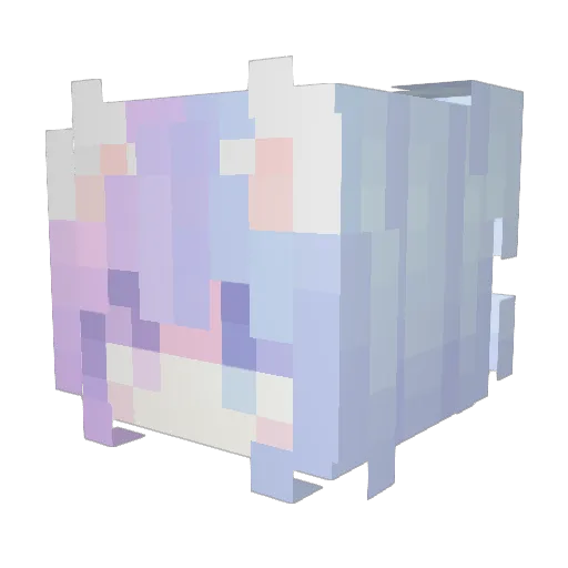 partyland Minecraft avatar head, 3D render