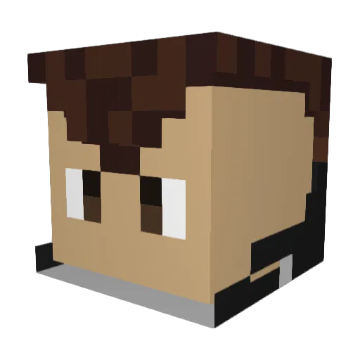 partypanda2002 Minecraft avatar head, 3D render