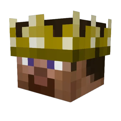 partyprinsessan Minecraft avatar head, 3D render