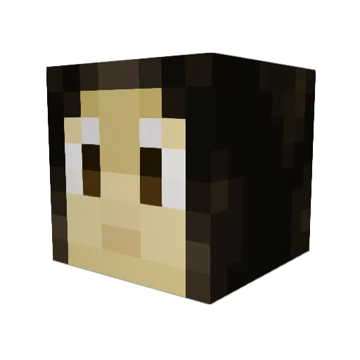 partysoso Minecraft avatar head, 3D render
