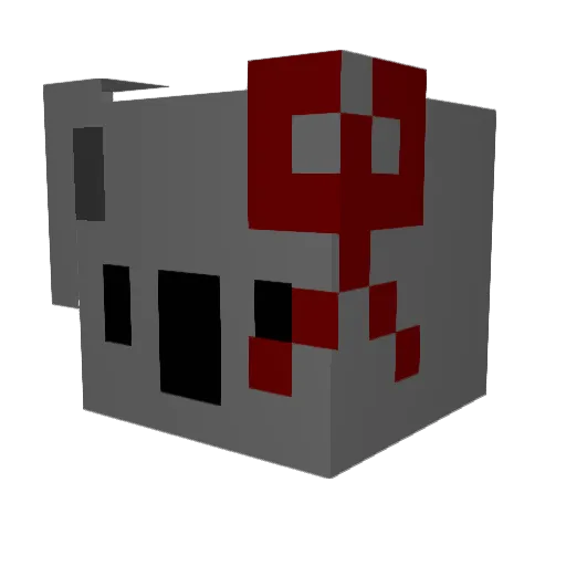 paruru0220 Minecraft avatar head, 3D render