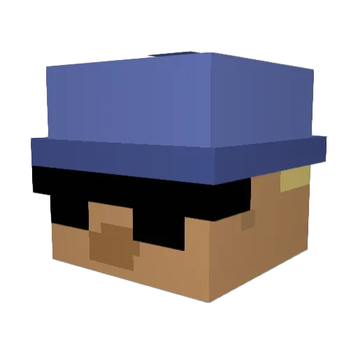 parveke_ Minecraft avatar head, 3D render
