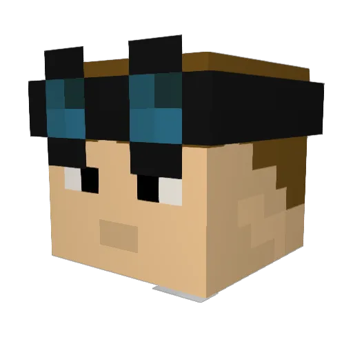 pasalko Minecraft avatar head, 3D render
