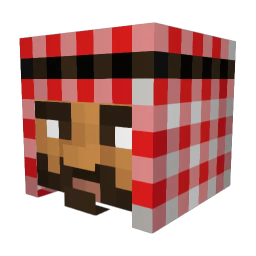 pasavant1million Minecraft avatar head, 3D render