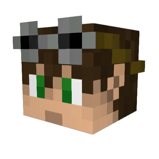 pasbo Minecraft avatar head, 3D render