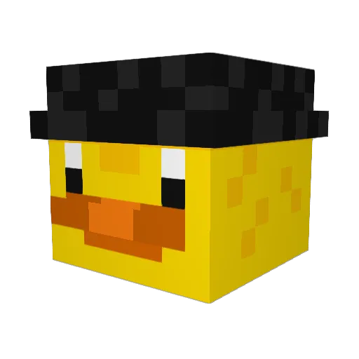 pascaliso Minecraft avatar head, 3D render