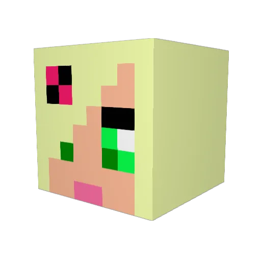 pascalk95 Minecraft avatar head, 3D render