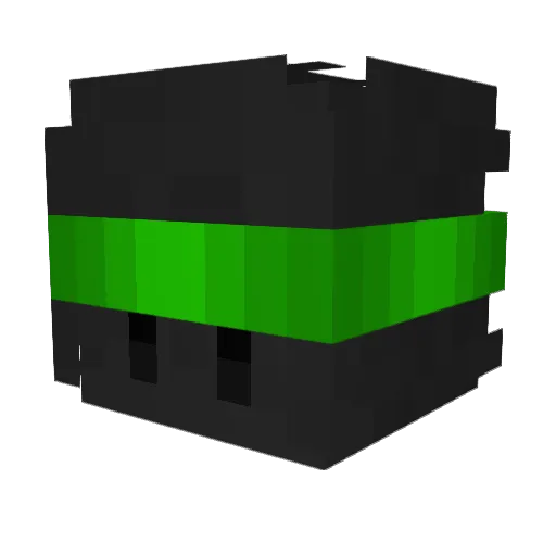 paschunke Minecraft avatar head, 3D render