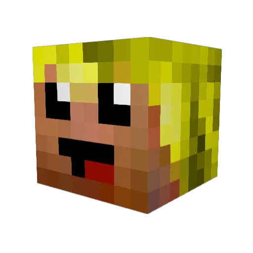 pascraft4 Minecraft avatar head, 3D render