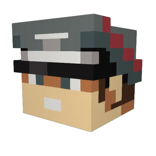 pascui05 Minecraft avatar head, 3D render