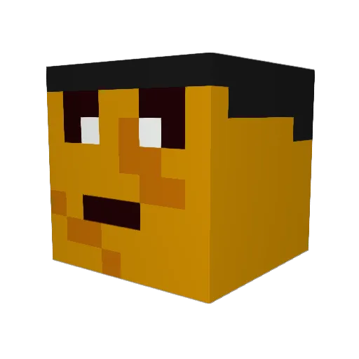 pasipas Minecraft avatar head, 3D render