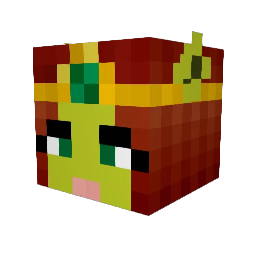 paskb Minecraft avatar head, 3D render