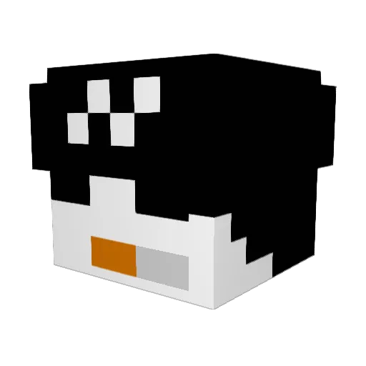 passinbye Minecraft avatar head, 3D render