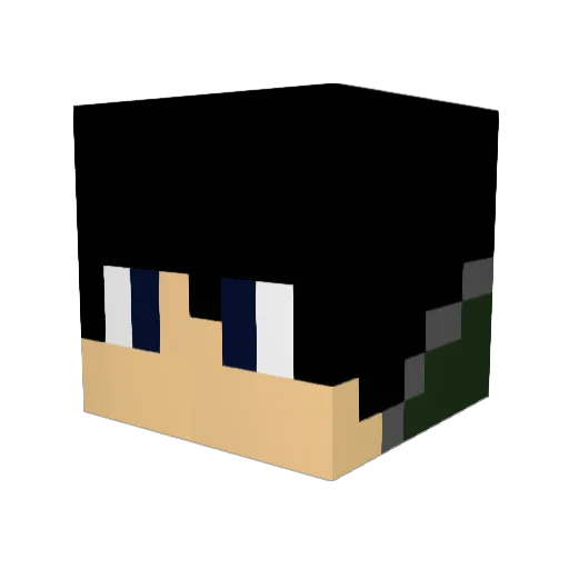 passmouse Minecraft avatar head, 3D render
