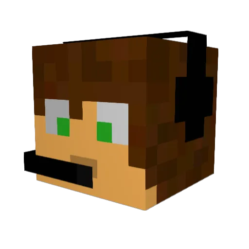 passw Minecraft avatar head, 3D render
