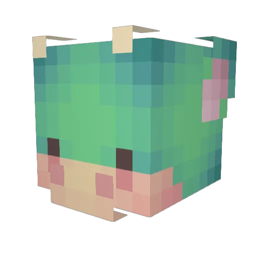 pastadeuk Minecraft avatar head, 3D render