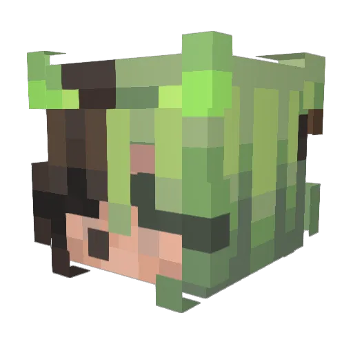 pastafairy Minecraft avatar head, 3D render