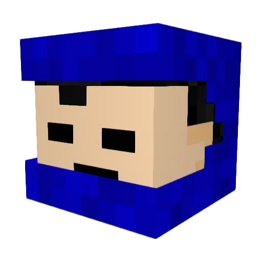 pastel5 Minecraft avatar head, 3D render