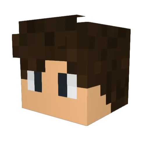 pastel_dequeso Minecraft avatar head, 3D render