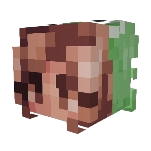 pastelae Minecraft avatar head, 3D render