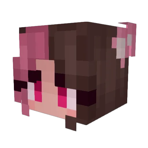 pastelgoothy Minecraft avatar head, 3D render