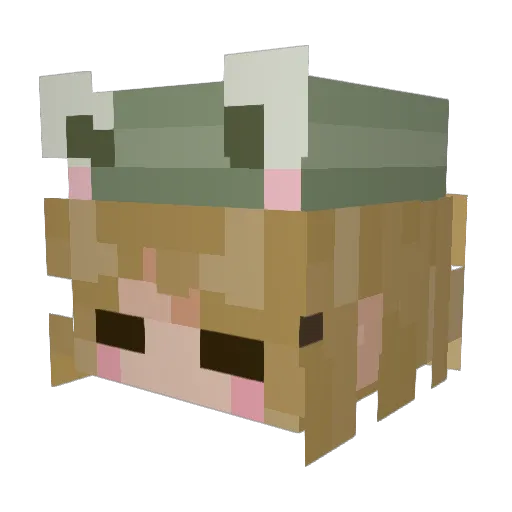 pastelpillz Minecraft avatar head, 3D render