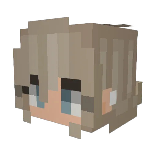 pastelyoke Minecraft avatar head, 3D render