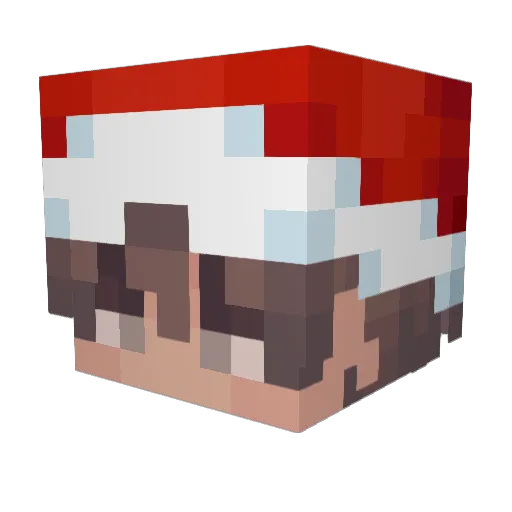 pastluc Minecraft avatar head, 3D render