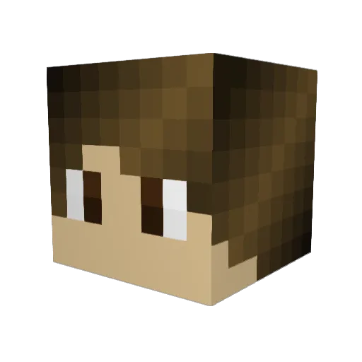 pastorchef Minecraft avatar head, 3D render