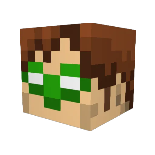 pastorchris Minecraft avatar head, 3D render