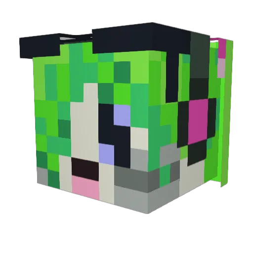 pasu_99 Minecraft avatar head, 3D render