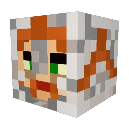 pasx70 Minecraft avatar head, 3D render