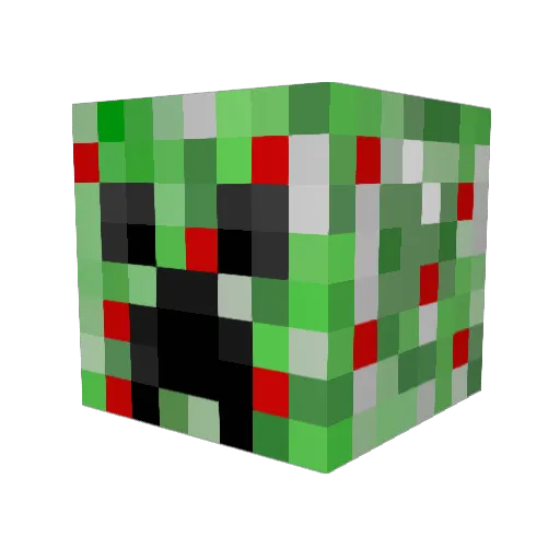 pat1030 Minecraft avatar head, 3D render