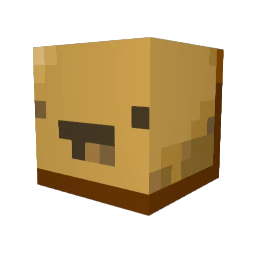 patatanium Minecraft avatar head, 3D render