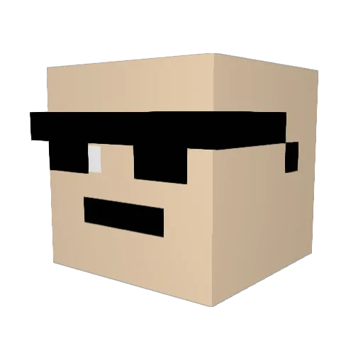 patatoass Minecraft avatar head, 3D render