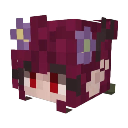 patatsuki Minecraft avatar head, 3D render