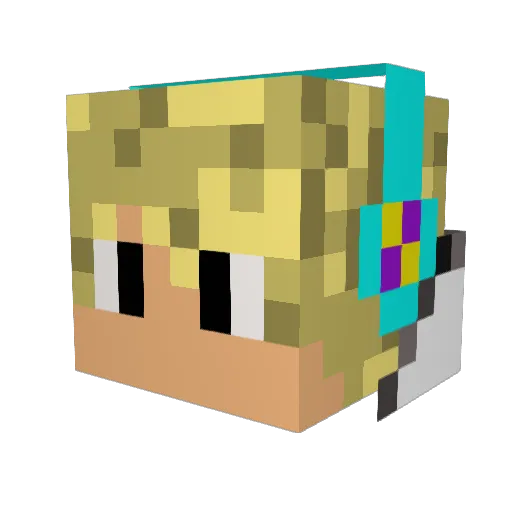 patch287 Minecraft avatar head, 3D render