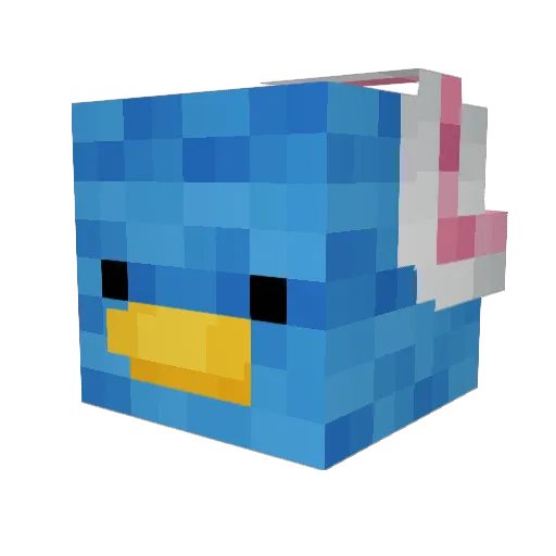 patches1218 Minecraft avatar head, 3D render