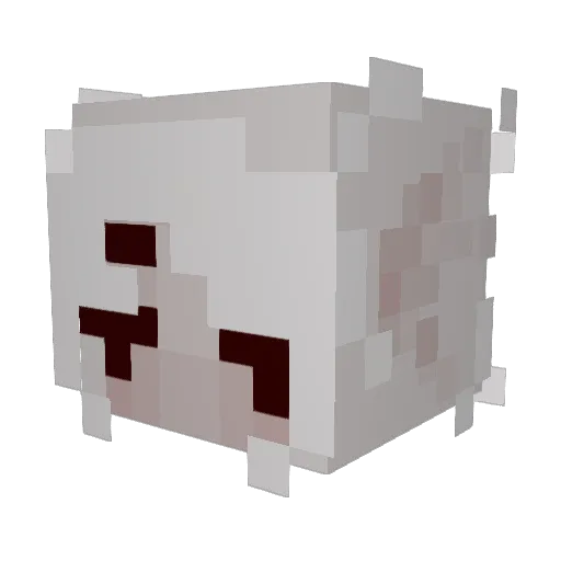 patchle Minecraft avatar head, 3D render