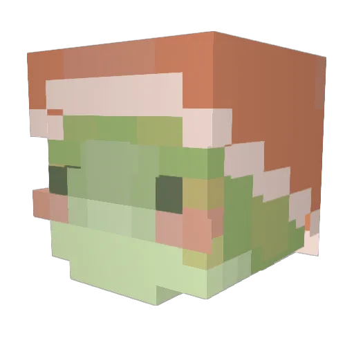 patchyz Minecraft avatar head, 3D render