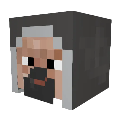 patcraft3r Minecraft avatar head, 3D render